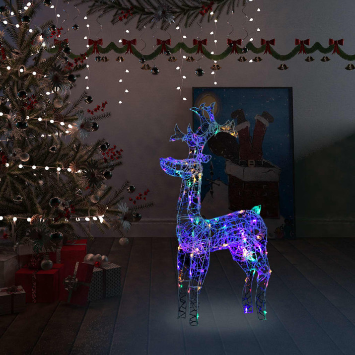 Akril rénszarvasos karácsonyi dekoráció 90 LED-del 60x16x100 cm - utánvéttel vagy ingyenes szállítással