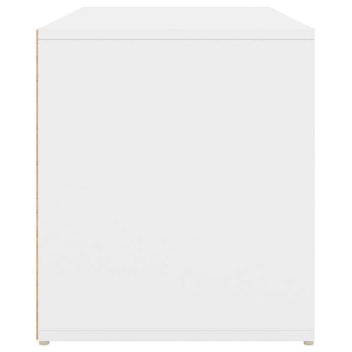 Fehér forgácslap előszoba pad 80 x 40 x 45 cm - utánvéttel vagy ingyenes szállítással