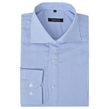 Csíkos fehér és kék S méretű üzleti férfi ing - utánvéttel vagy ingyenes szállítással