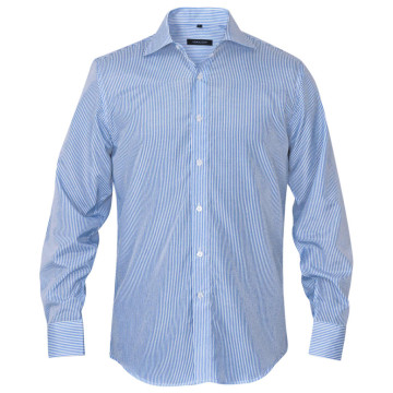 Csíkos fehér és kék S méretű üzleti férfi ing - utánvéttel vagy ingyenes szállítással