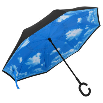 Fekete C-markolatú esernyő 108 cm - utánvéttel vagy ingyenes szállítással
