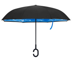 Fekete C-markolatú esernyő 108 cm - utánvéttel vagy ingyenes szállítással