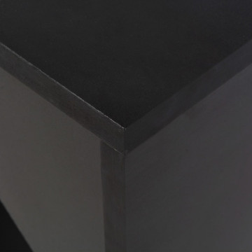 Fekete bárasztal mozgatható polccal 138 x 40 x 120 cm - utánvéttel vagy ingyenes szállítással