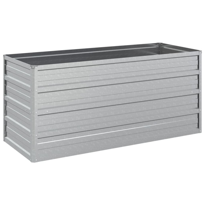 Ezüstszínű horganyzott acél kerti magaságyás 100 x 40 x 45 cm - utánvéttel vagy ingyenes szállítással