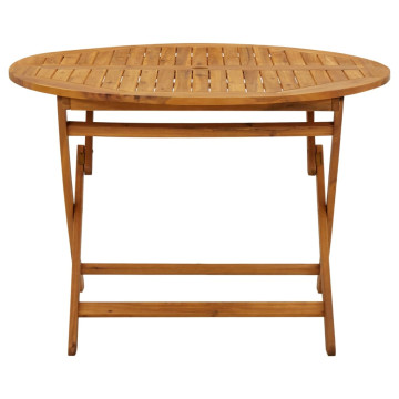 Tömör akácfa összecsukható kerti asztal 110 cm - utánvéttel vagy ingyenes szállítással