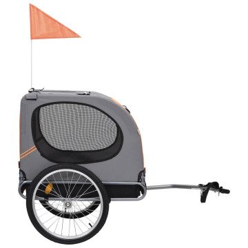 Narancssárga és barna kutyaszállító kerékpár-utánfutó - utánvéttel vagy ingyenes szállítással