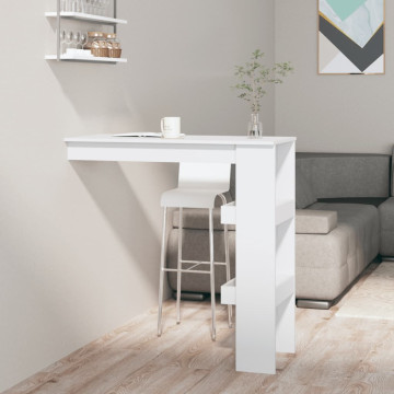 Fehér színű szerelt fa fali bárasztal 102x45x103,5 cm - utánvéttel vagy ingyenes szállítással