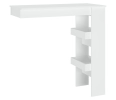 Fehér színű szerelt fa fali bárasztal 102x45x103,5 cm - utánvéttel vagy ingyenes szállítással