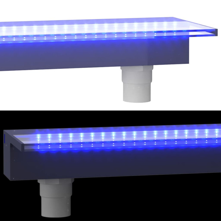 Akril vízeséskifolyó RGB LED-ekkel 60 cm - utánvéttel vagy ingyenes szállítással