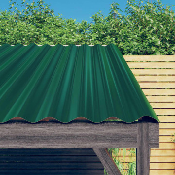 36 db zöld porszórt acél tetőpanel 80 x 36 cm - utánvéttel vagy ingyenes szállítással