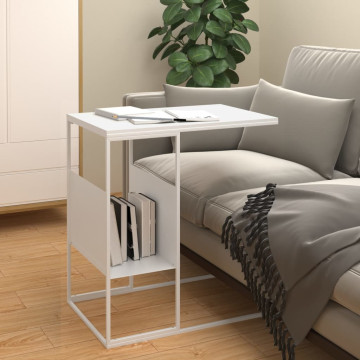 Fehér szerelt fa kisasztal 55x36x59,5 cm - utánvéttel vagy ingyenes szállítással