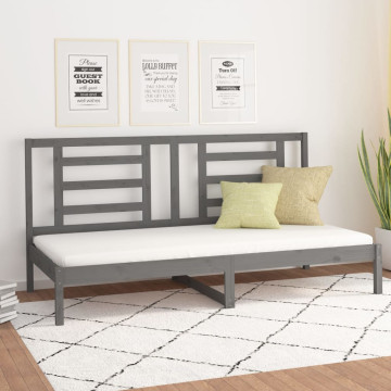 Szürke tömör fenyőfa kanapéágy 90 x 200 cm - utánvéttel vagy ingyenes szállítással