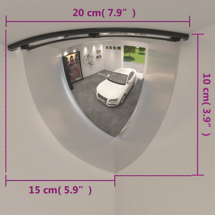 2 db negyedköríves akril közlekedési tükör Ø30 cm - utánvéttel vagy ingyenes szállítással