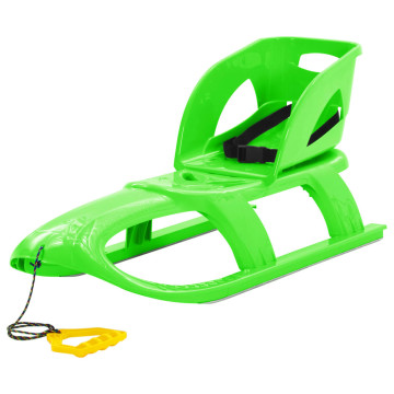 Zöld polipropilén szánkó üléssel 102,5x40x23 cm - utánvéttel vagy ingyenes szállítással