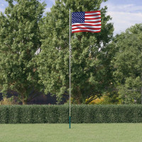 Alumínium amerikai zászló és rúd 6,23 m - utánvéttel vagy ingyenes szállítással