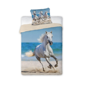 Best Friends lovas ágyneműhuzat szett - Fehér ló