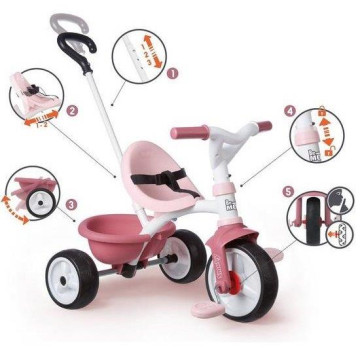 Smoby tricikli 2in1 pink - Be Move