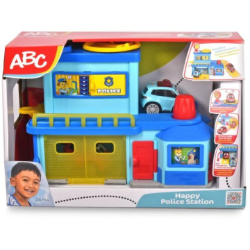 ABC Happy rendőrségi állomás játékszett kisautókkal