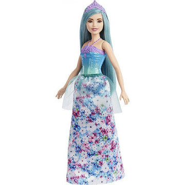 Barbie Dreamtopia: Kék hajú hercegnő baba