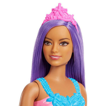 Barbie Dreamtopia: Lila hajú hercegnő baba