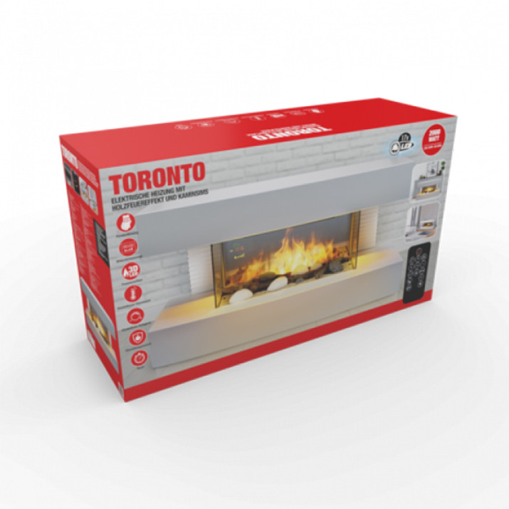 Classic Fire TORONTO Elektromos kandalló távirányítóval 2000W